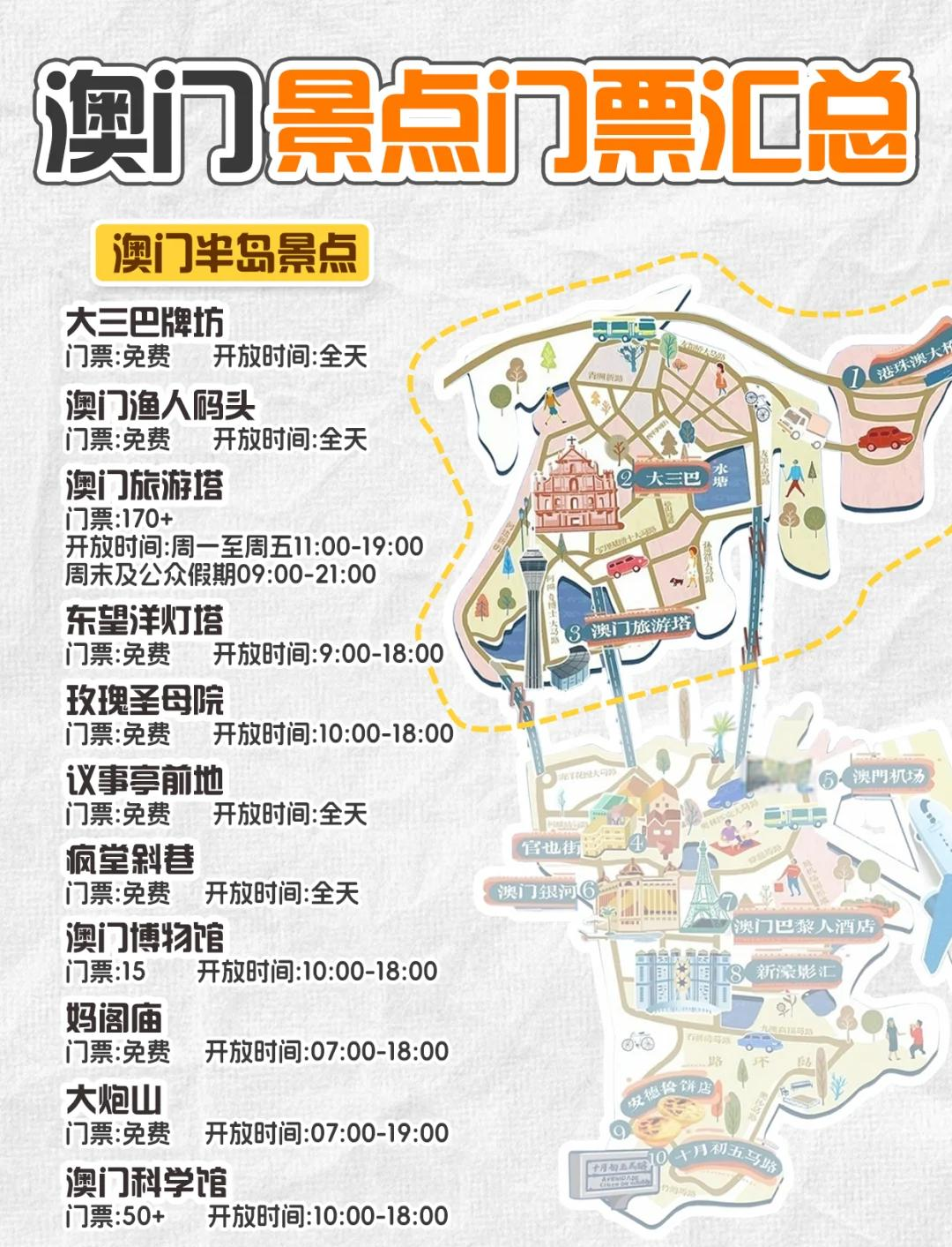 澳门旅游攻略地图-澳门旅游攻略地图高清